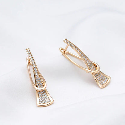 Radiant Crystal Earrings | Gold