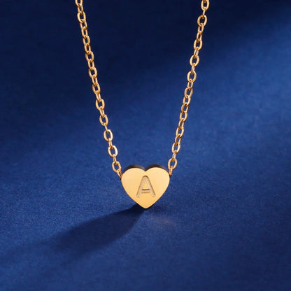 Timeless Heart Initial Necklace