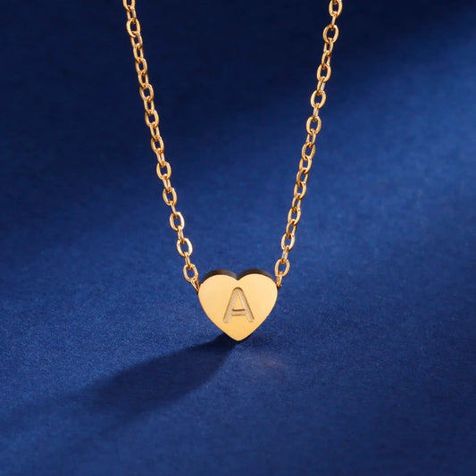 Timeless Heart Initial Necklace