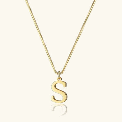 Gold Initial Letter Necklace