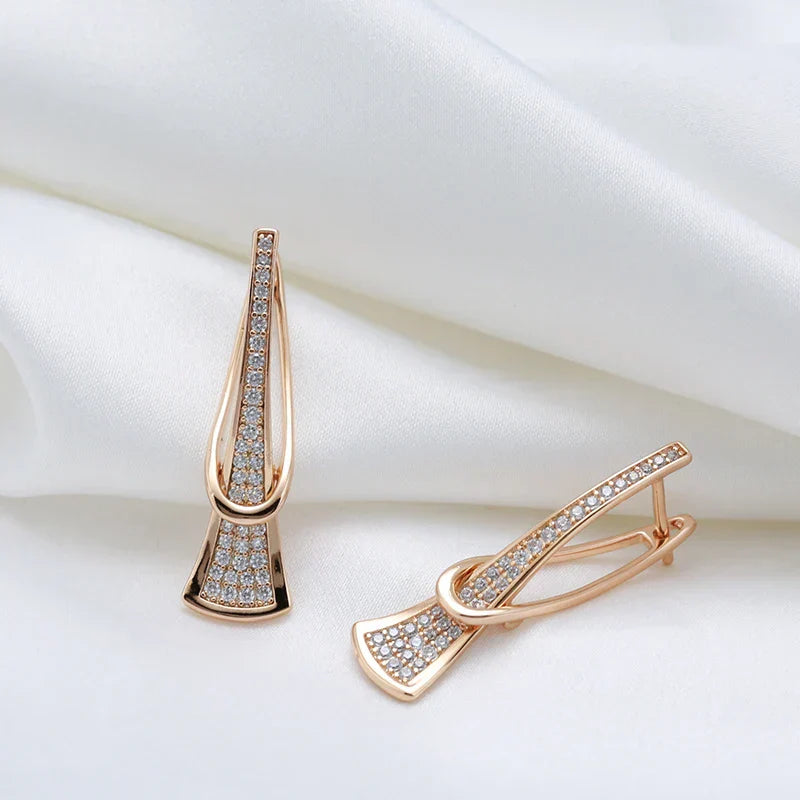 Radiant Crystal Earrings | Gold