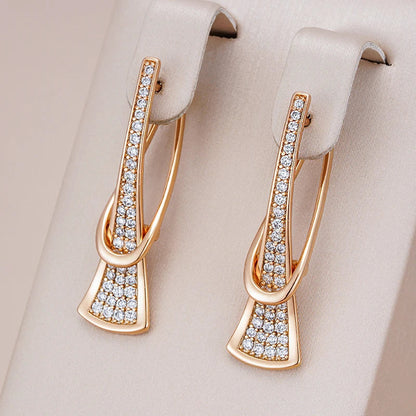 Radiant Crystal Earrings | Gold