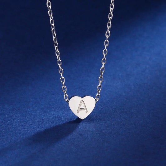 Timeless Heart Initial Necklace