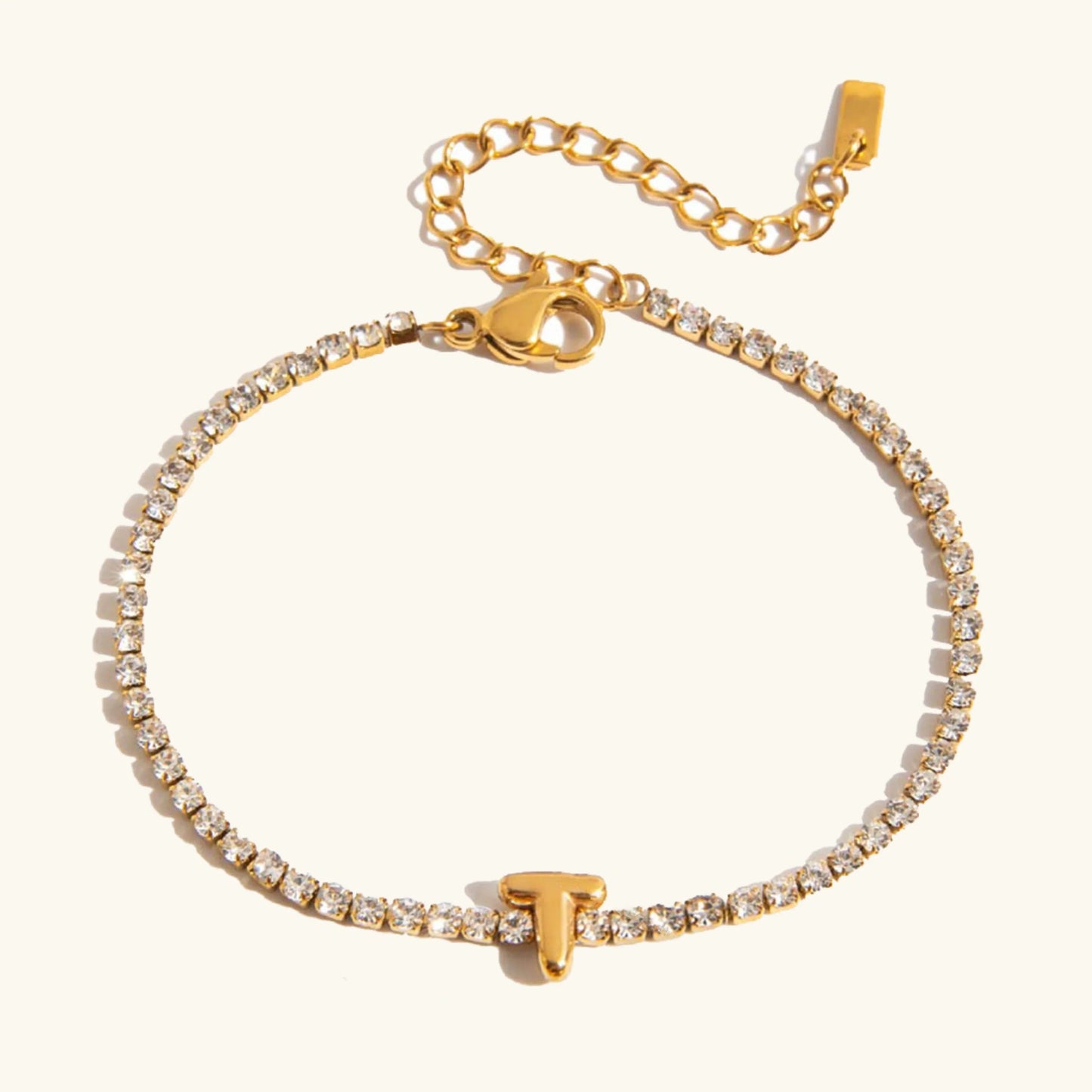 Elegant Gold Bubble Letter Bracelet
