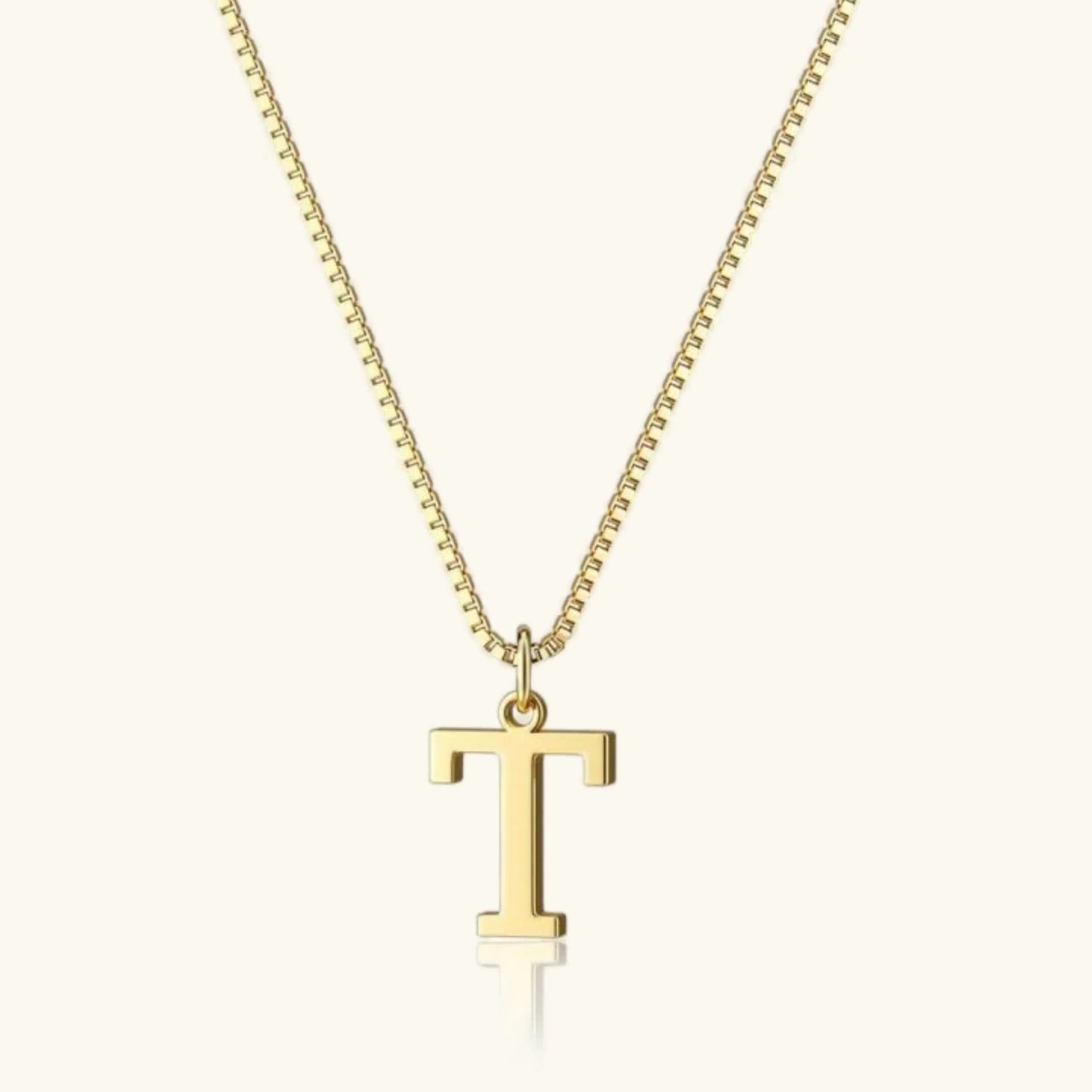Gold Initial Letter Necklace