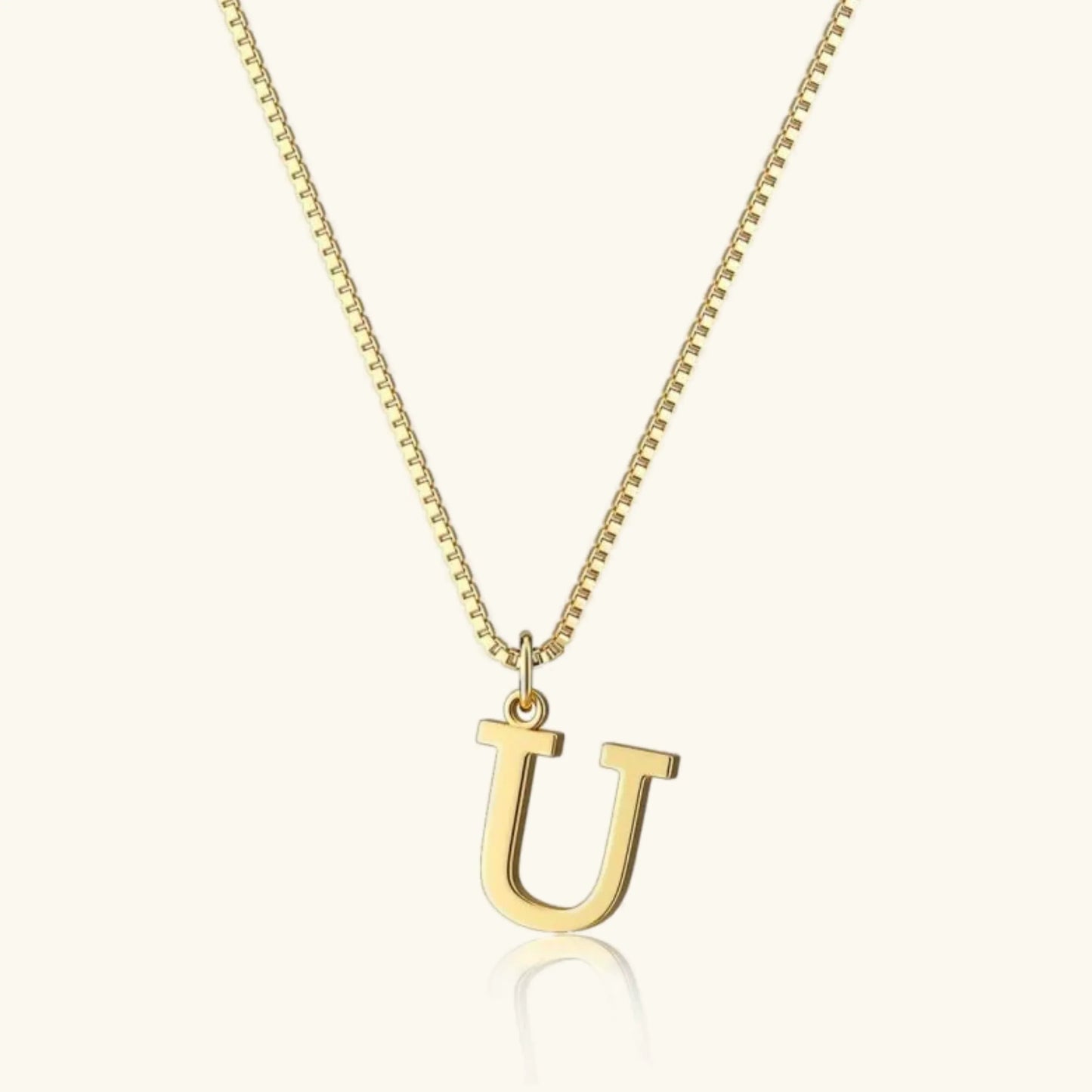Gold Initial Letter Necklace