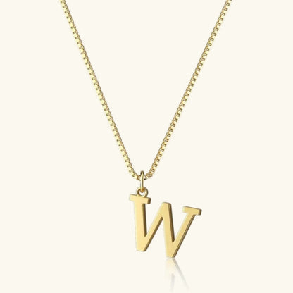 Gold Initial Letter Necklace