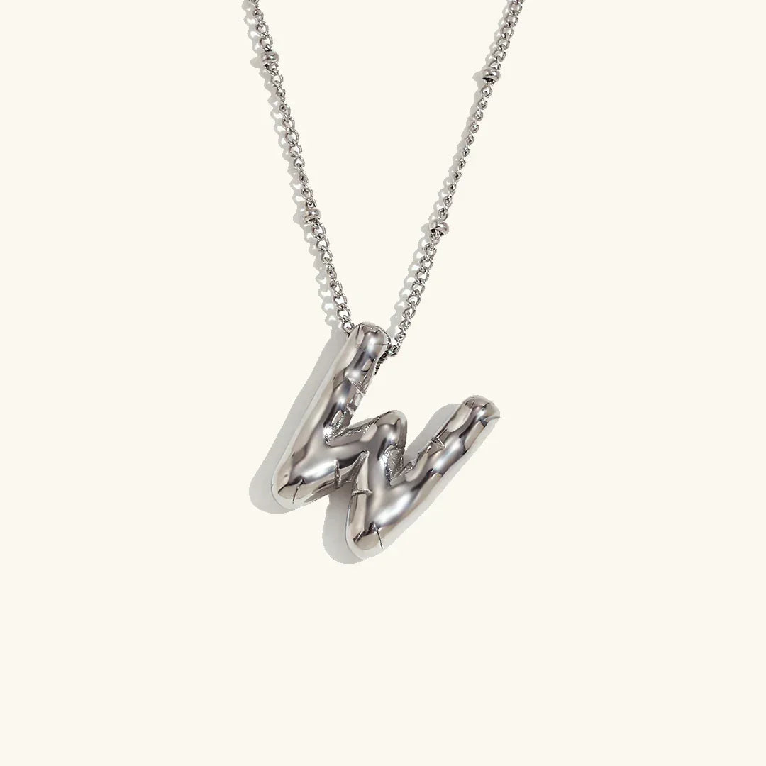 Gold Balloon Initial Necklace
