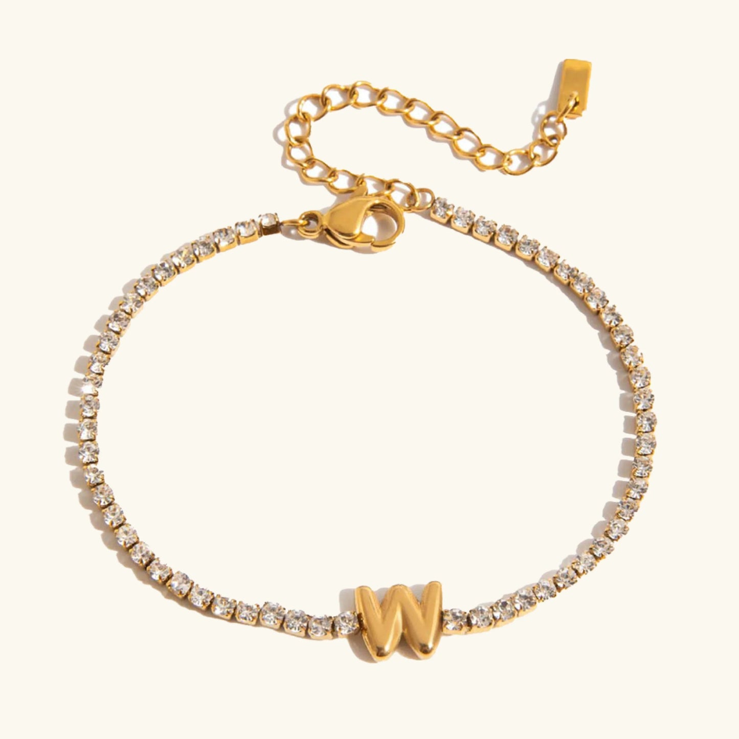 Elegant Gold Bubble Letter Bracelet
