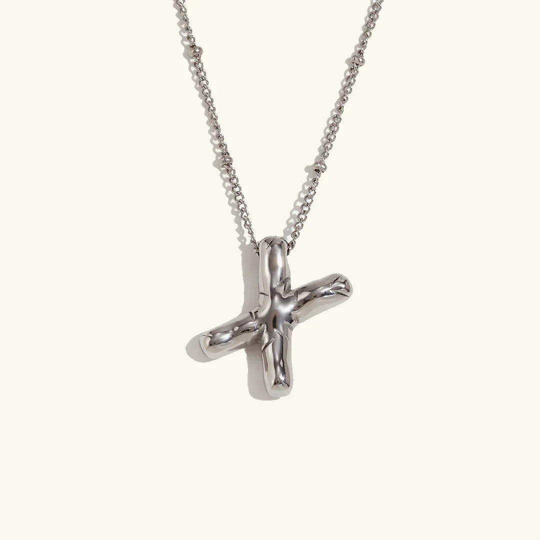 Gold Balloon Initial Necklace
