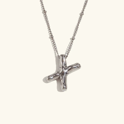 Gold Balloon Initial Necklace