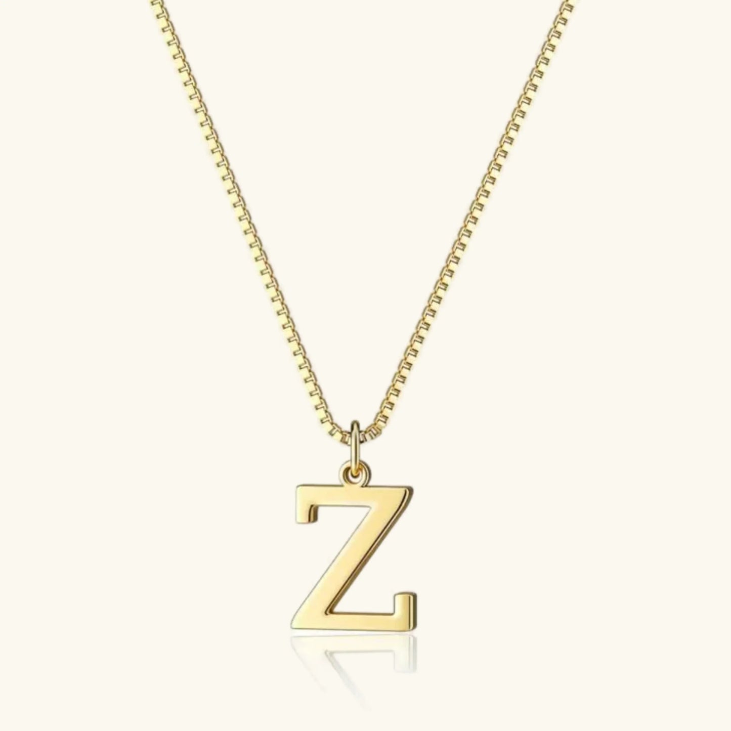 Gold Initial Letter Necklace