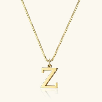 Gold Initial Letter Necklace