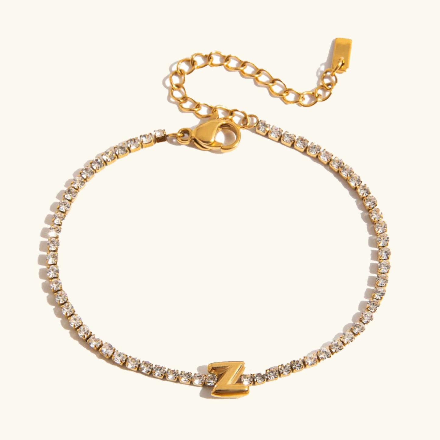 Elegant Gold Bubble Letter Bracelet