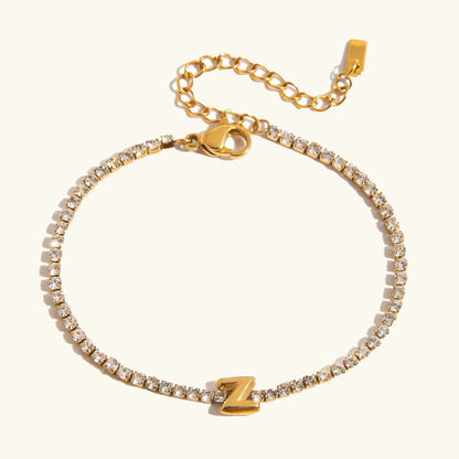 Elegant Gold Bubble Letter Bracelet