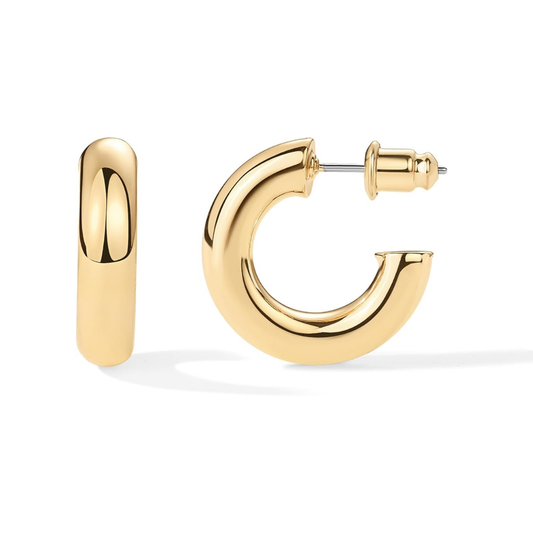 Chunky Hoop Earrings | Gold