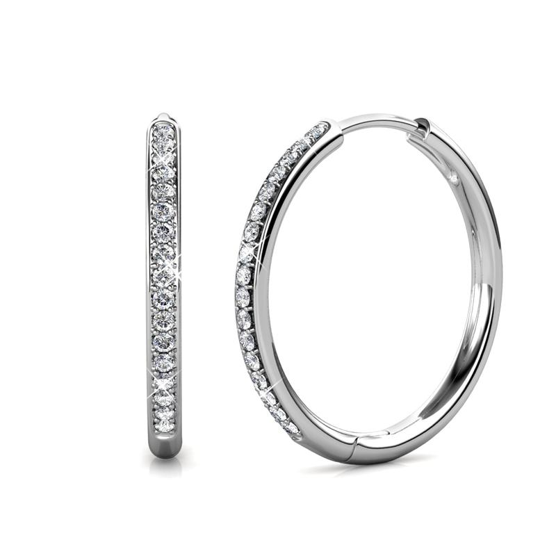 Diana Pavé Earrings | Gold