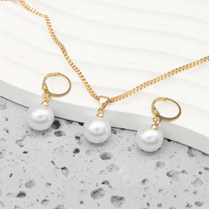 Golden Pearl Jewellery Set | Gold