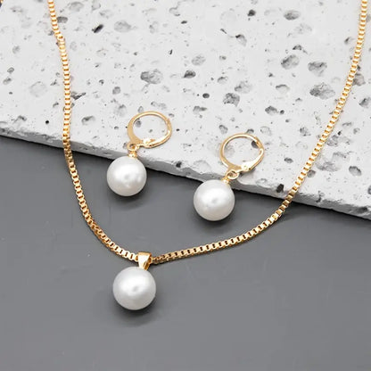 Golden Pearl Jewellery Set | Gold