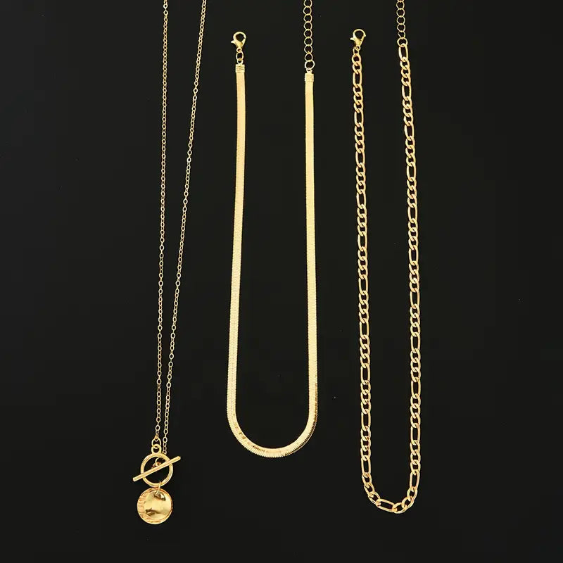 Savira Textured Coin Necklace | Gold