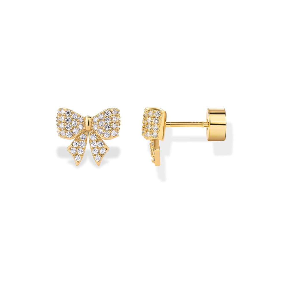 Bow Earrings | Gold