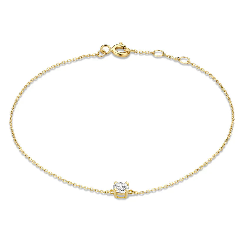 Diamond Stone Bracelet | White Gold