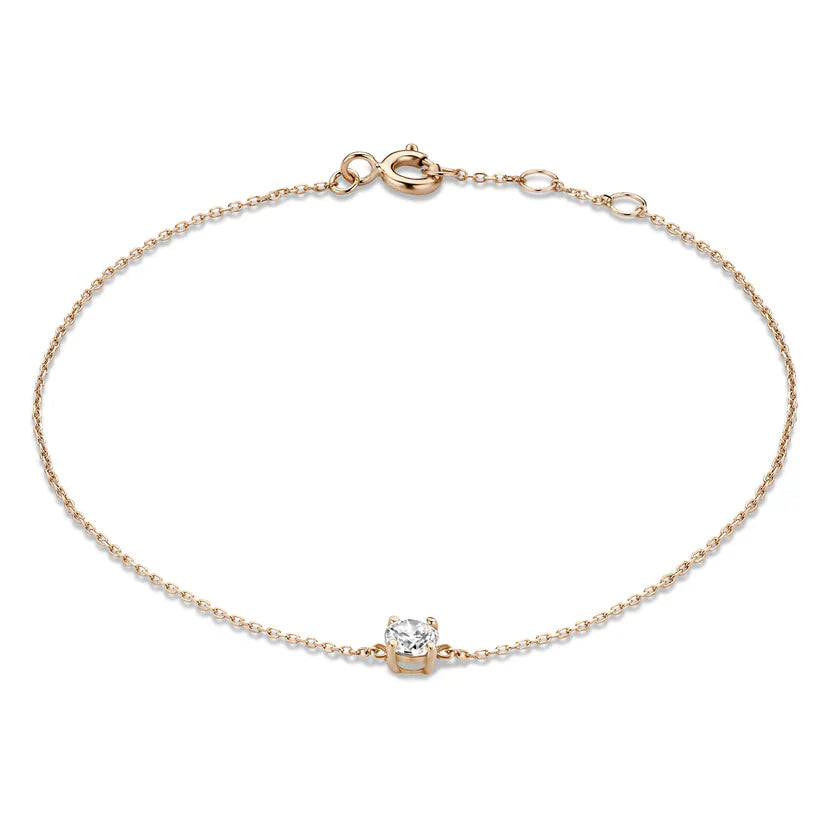 Diamond Stone Bracelet | White Gold