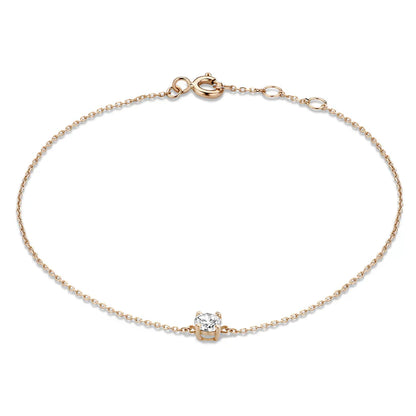Diamond Stone Bracelet | White Gold