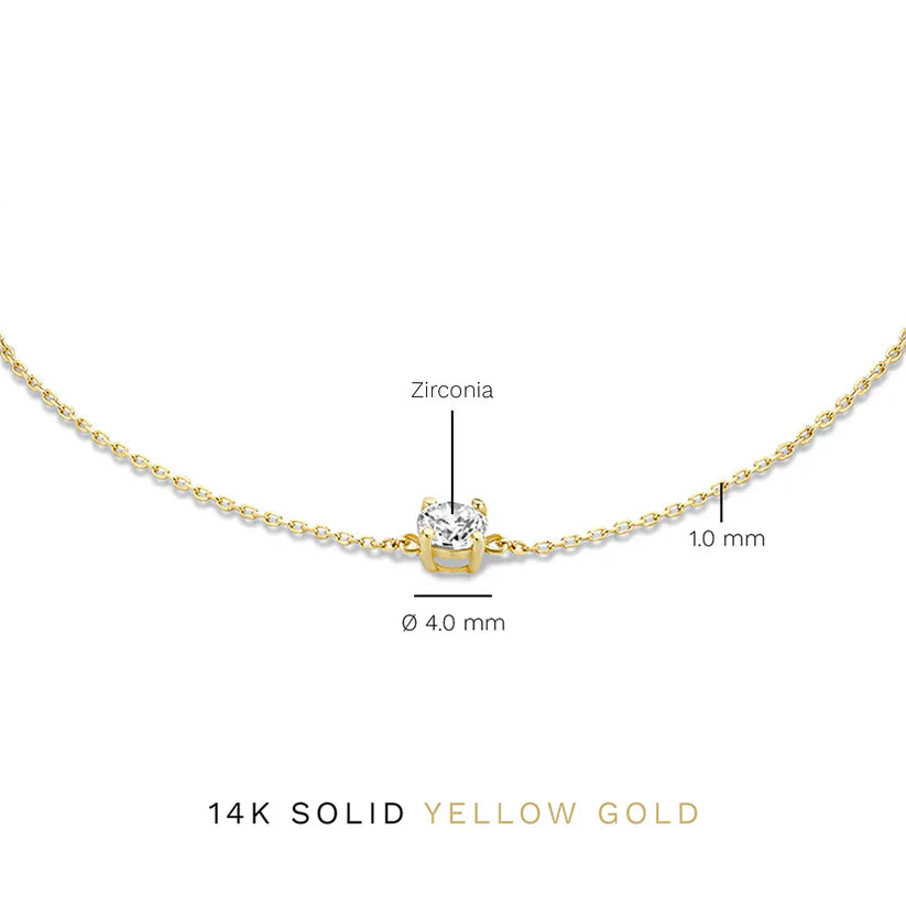 Diamond Stone Bracelet | White Gold