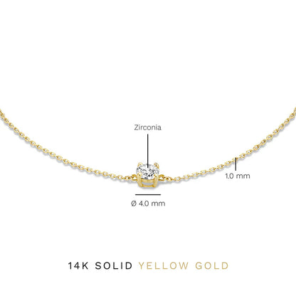 Diamond Stone Bracelet | White Gold
