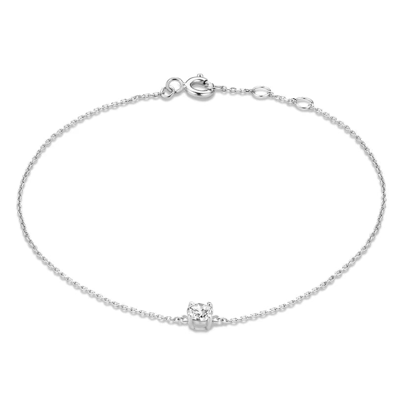 Diamond Stone Bracelet | White Gold