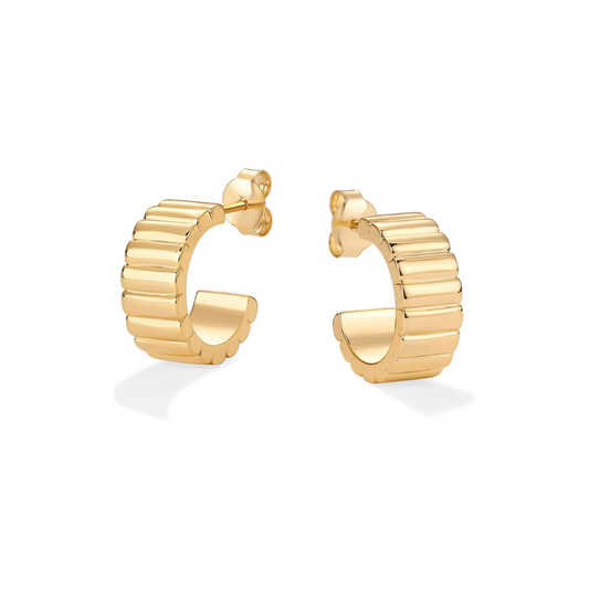 Classic Relief Earrings | Gold