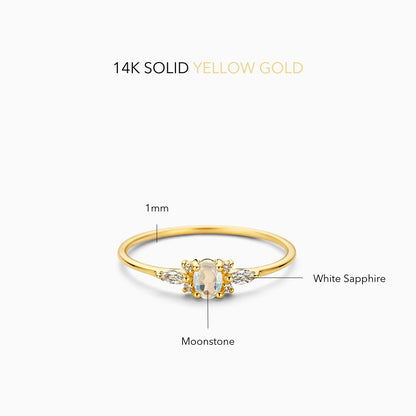 Muse Moonstone Ring | Gold