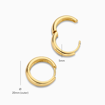 Queen Hoop Earrings | Gold