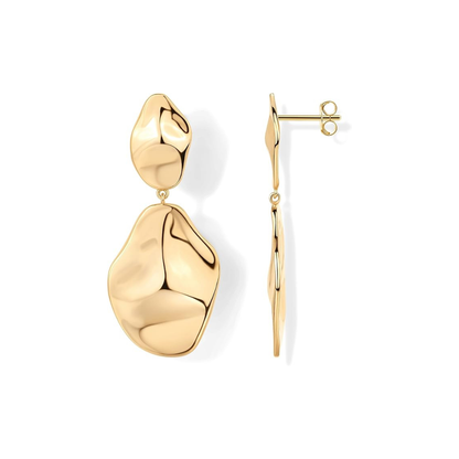 Wave Earrings | Gold